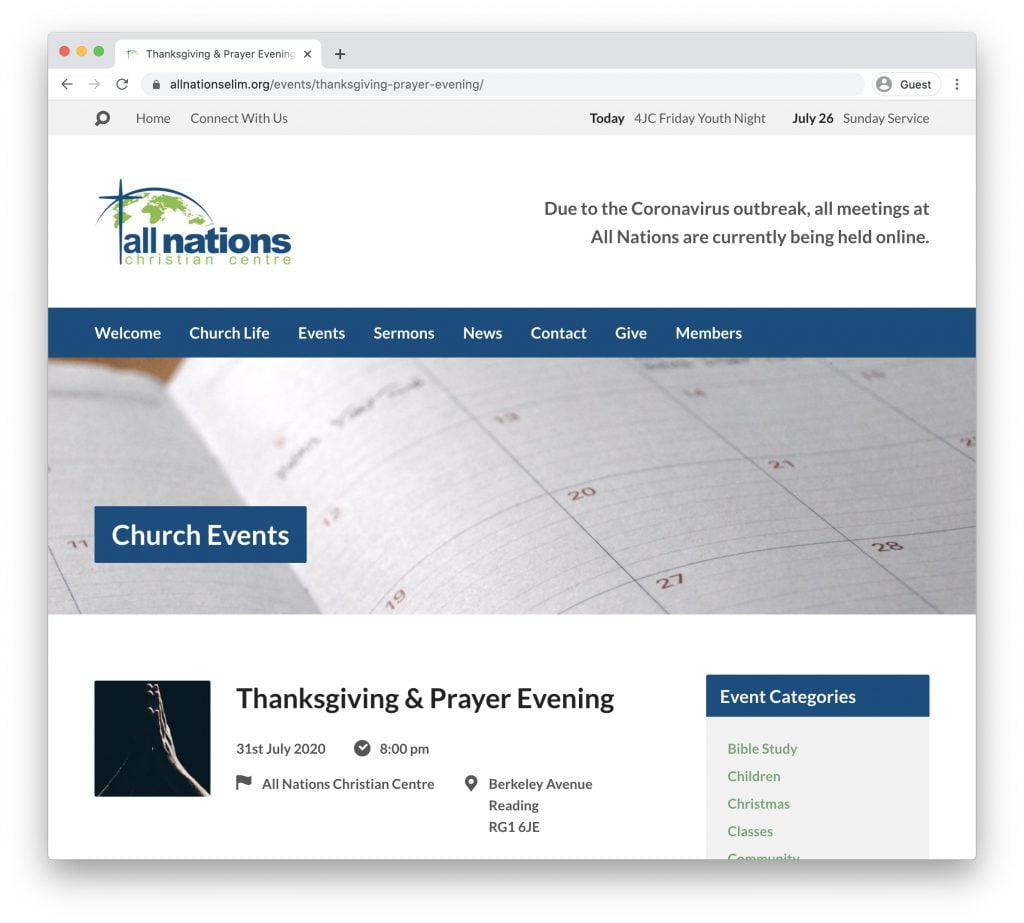 Website Event